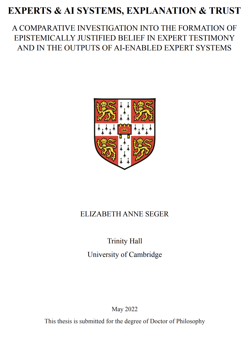 PhD Thesis – Elizabeth Seger